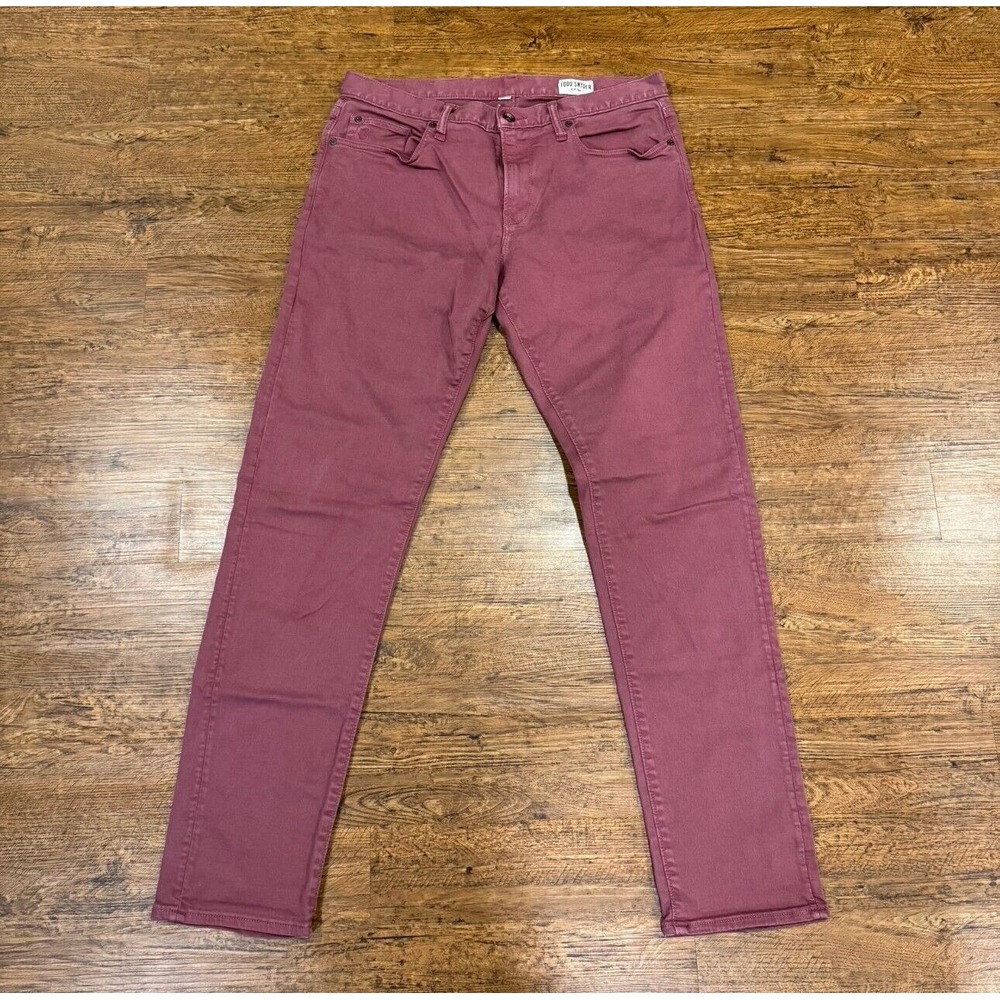 Todd Snyder Red 5-Pocket Stretch Casual Slim Fit Denim Chino Jeans Pants‎ 34x34